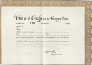 Front A100 Certificate