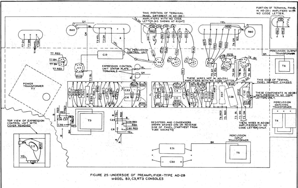 Schematic of Hammond Preamp AO-28